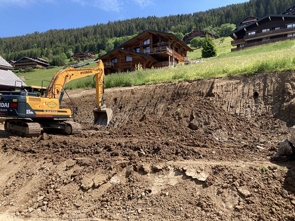 Evolution de chantier, terrassement