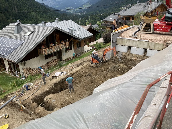 Evolution de chantier, terrassement